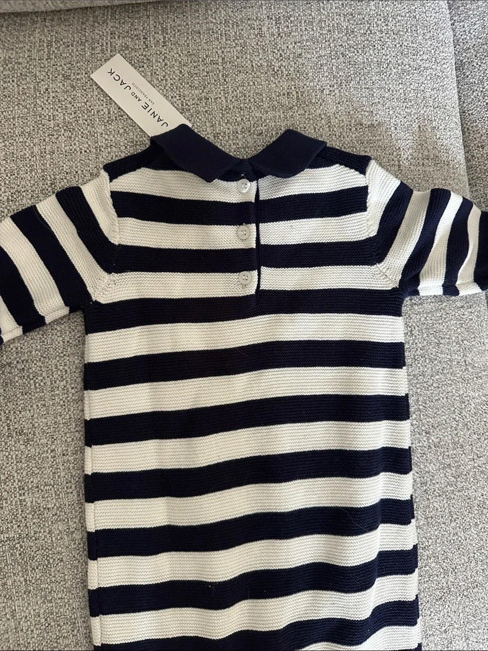 Janie & Jack striped collar 1 piece
